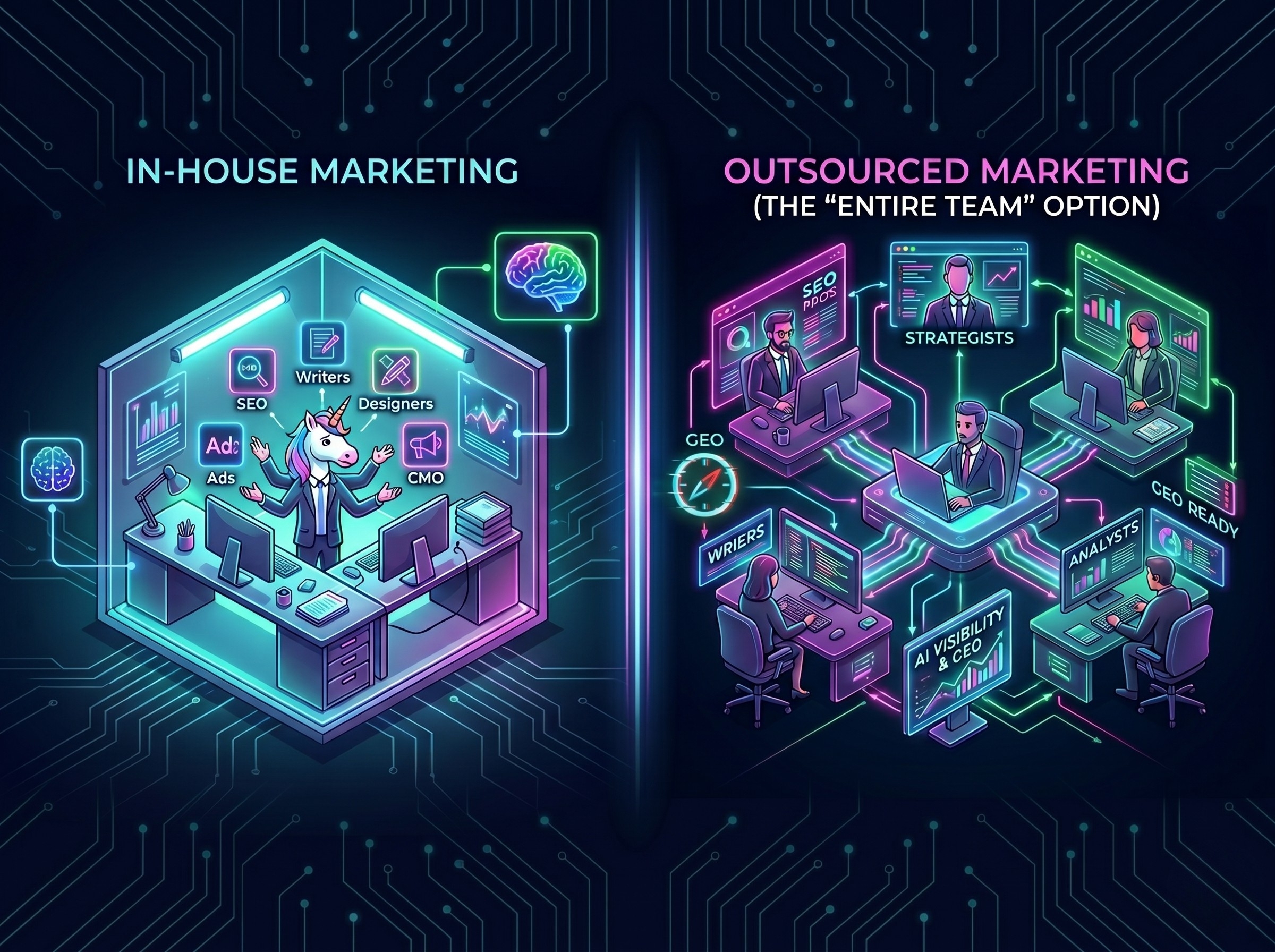 Should You Hire an In-House Marketing Team or Outsource It?
